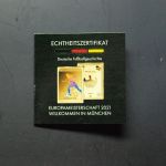 Medaille 2021 "Fußball EM in München" 1/500 Unze Feingold, Zertifikat