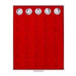 Lindner Münzbox Standard Hellrot für Münzen mit 31 mm Ø 2104 Neu