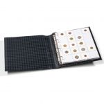 Leuchtturm Ringbinder GRANDE inkl.10 Hüllen für Münzrähmchen, schwarz 343349 Neu
