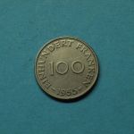 Saarland 1955 100 Franken