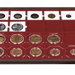 Lindner Echtholzkassette CARUS mit 4 Tableaus für 80 Münzrähmchen 2494-3 Neu