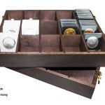 Lindner Holzbox für ca. Münzrähmchen 50x50 mm 2245 Neu