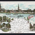 AK Wesel 1897 Kaiserplatz, Grosser Markt, Denkmal, Totalansicht