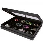 Safe Premium-Vitrine "Black Edition" mit 12 Fächern à 87 x 90 mm Nr. 5675 Neu