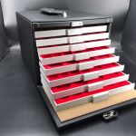 Münzkoffer aus Kunstleder mit 8 Münzboxen Ihrer Wahl! Neu 8215