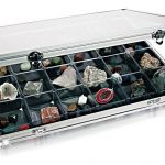Lindner Alu-Sammelvitrine mit 24 Fächern (65 x 58 mm) 4890-24 Neu