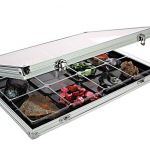 Lindner Alu-Sammelvitrine mit 12 Fächern (87 x 90 mm) 4890-12 Neu