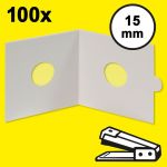 Hartberger Münzrähmchen 15 mm, zum Heften (100er-Packung) 8332015 Neu