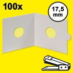 Hartberger Münzrähmchen 17,5 mm, zum Heften (100er-Packung) 8332175 Neu