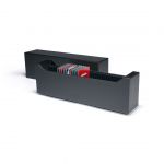 Leuchtturm Archivbox LOGIK für 40 Goldbarren, Hochformat, schwarz 365162 Neu
