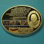 Gigant 2014 25 Jahre Mauerfall - Genscher CU vergoldet mit Swarovski PP