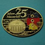 Gigant 2014 25 Jahre Mauerfall - Genscher CU vergoldet mit Swarovski PP