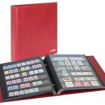 Lindner Briefmarkenalbum mit Schraubmechanik Rot inkl. 10 Einsteckblättern Neu