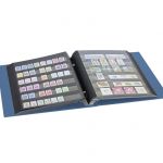 Lindner Briefmarkenalbum mit Schraubmechanik Blau inkl. 10 Einsteckblättern Neu