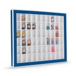 Leuchtturm Sammelbox Showroom mit 60 Fächern, blau 344051 Neu