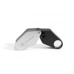 Leuchtturm LED-Einschlaglupe, 10-fache Vergrößerung, schwarz, Ø 18 mm 329828 Neu