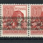 Bi-Zone MiNr. 49 I a postfrisch waag. Paar, geprüft Schlegel