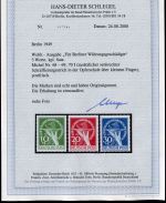 Berlin MiNr. 68-70 postfrisch Fotoattest einwandfrei Schlegel