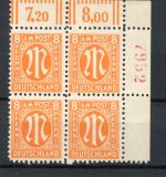 Bi-Zone MiNr. 21 Az r4 postfrisch als 4er Block Eckrand Fotobefund Wehner