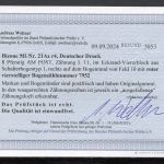 Bi-Zone MiNr. 21 Az r4 postfrisch als 4er Block Eckrand Fotobefund Wehner