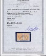 Bi-Zone MiNr. 13 Ey gestempelt waag. Paar Fotoattest Wehner einwandfrei
