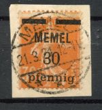 Memel MiNr. 21 x I Briefstück geprüft Erdwin