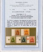Allenstein MiNr. II-VI postfrisch Fotoattest Althen einwandfrei