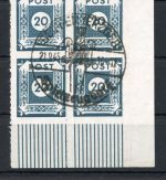 SBZ Ostsachsen MiNr. 48 aL Sonderstempel im 4er Block, Fotoattest Ströh