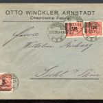 Deutsches Reich MiNr. 334 B Mehrfachfrankatur Fotoattest Oechsner