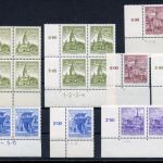 Österreich MiNr. Lot postfrisch Bauwerke, 66 Eckränder mit PLN etc.