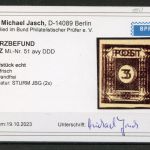 SBZ Ost-Sachsen MiNr. 51 avy DDD postfrisch Kurzbefund Jasch