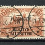 Allenstein MiNr. 12 b gestempelt geprüft Gruber einwandfrei