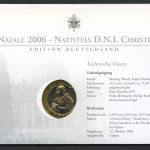 Vatikan Numisbrief 2006 Medaille Papst Benedikt XVI. Weihnachten 2006