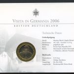 Bund Numisbrief 2006 Medaille Papst Benedikt XVI. Besuch in Deutschland
