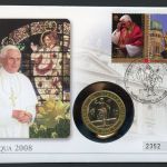Vatikan Numisbrief 2008 Medaille Papst Benedikt XVI. Pasqua 2008