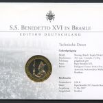 Brasilien Numisbrief 2007 Medaille Papst Benedikt XVI. besucht Brasilien