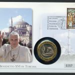 Vatikan Numisbrief 2007 Medaille Papst Benedikt XVI. besucht die Türkei