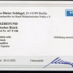 Weimarer Republik MiNr. 417 P OR postfrisch Kurzbefund Schlegel