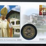 Vatikan Numisbrief 2006 Medaille Papst Benedikt XVI. Deutschlandbesuch