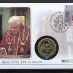 Vatikan Numisbrief 2006 Medaille Papst Benedikt XVI. in Spanien
