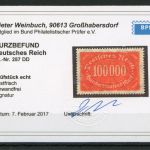 Deutsches Reich Infla MiNr. 257 DD postfrisch Kurzbefund Weinbuch