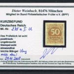 Deutsches Reich Infla MiNr. 275 a I U ungebraucht Kurzbefund Weinbuch