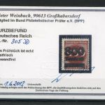 Deutsches Reich Infla MiNr. 250 DD postfrisch Kurzbefund Weinbuch