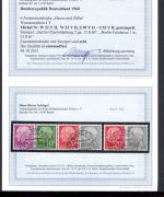 Bund ZD MiNr. W 17-W 23, WZ 15-WZ 16, S 49-S 52 YII gestempelt Fotoattest