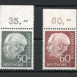 Bund MiNr. 189-190 Oberrand postfrisch Fotoattest einwandfrei Schlegel