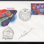 Sowjetunion gestempelt Autogrammbrief V. Djanibekov