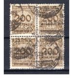 Deutsches Reich Infla MiNr. 323 A gestempelt als 4er Block, Infla geprüft