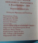 Vatikan 2020 5 Euro Welttag der Migranten im Etui /Zertifikat PP