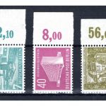 Berlin MiNr. 121-123 Oberrand postfrisch 122 + 123 BBP geprüft