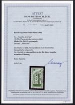 Bund MiNr. 241 Z gestempelt Fotoattest Schlegel einwandfrei